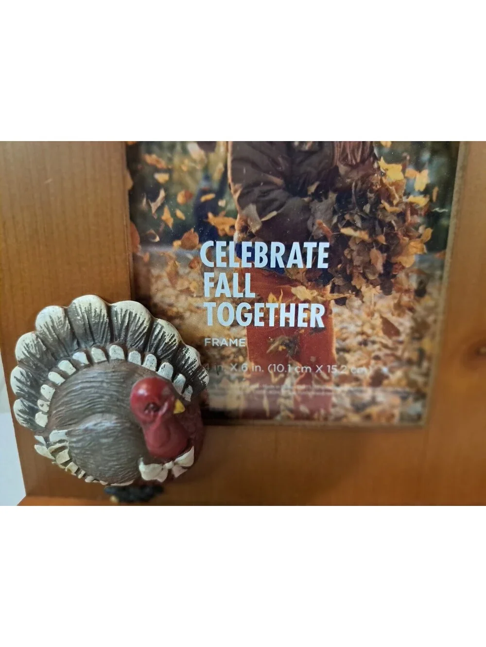 Wooden House-Shaped Thanksgiving 4x6 Photo Frame 